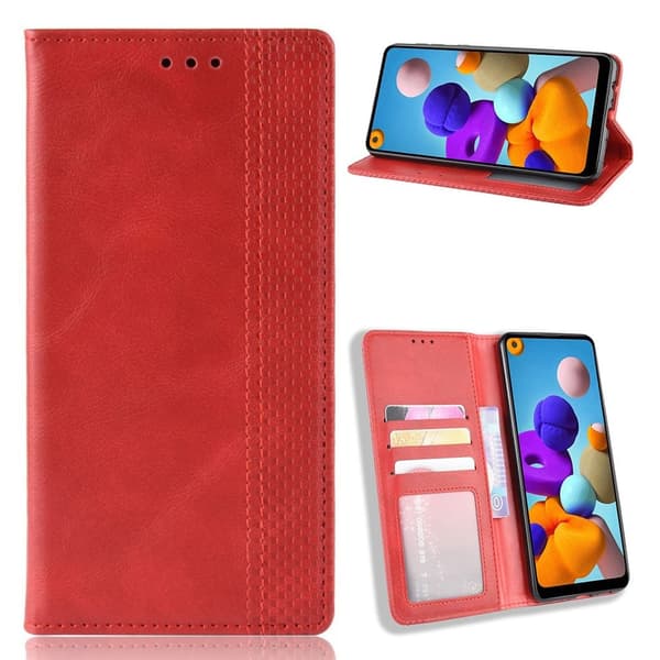 Bofink Vintage Samsung Galaxy A21 etui - Punainen Red