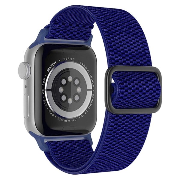 Apple Watch (45mm) textured nylon watch strap - Midnight Blue Blå