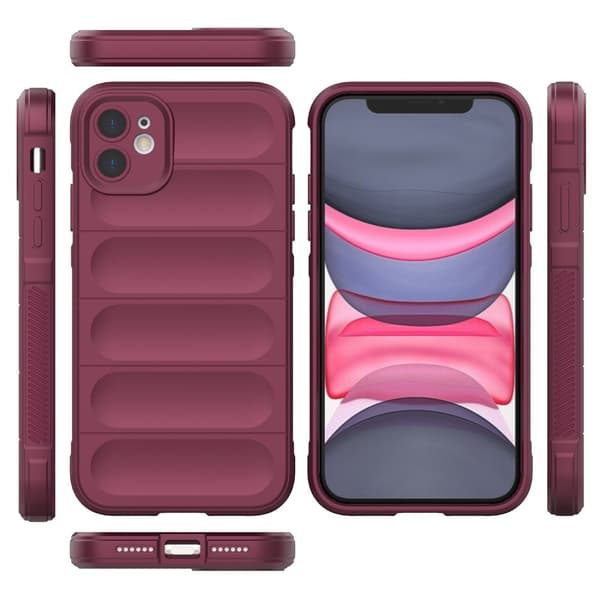 Deksel med mykt grep for iPhone 11 - Vinrød Red