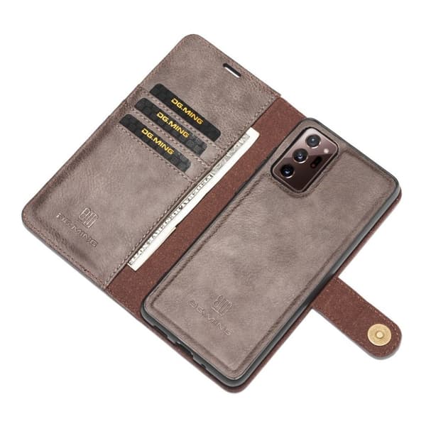 DG.Ming Samsung Galaxy Note 20 Ultra 2-in-1 Lommebok Etui - Grå Silver grey