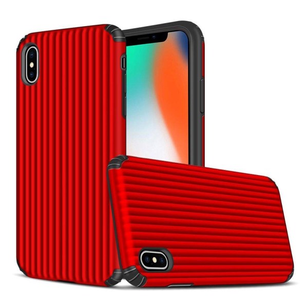 Kuffertformet hybridetui til iPhone Xs Max - Rød Red