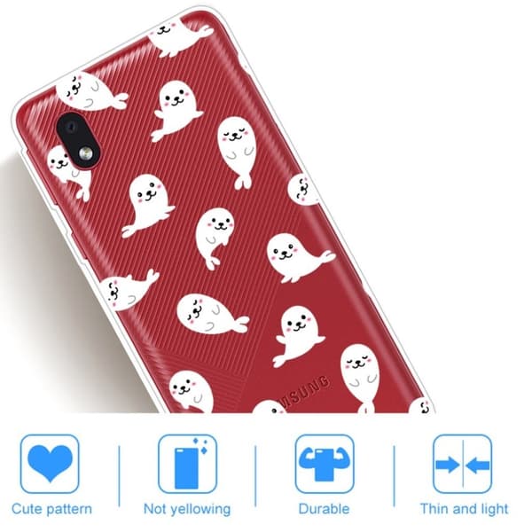 Deco Samsung Galaxy A01 Core Etui - Cute Face White