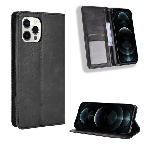 Bofink Vintage iPhone 13 Mini Nahkakotelo - Musta Black