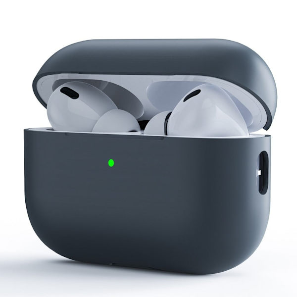 AirPods Pro 2 silikondeksel - Mørkegrå Silver grey