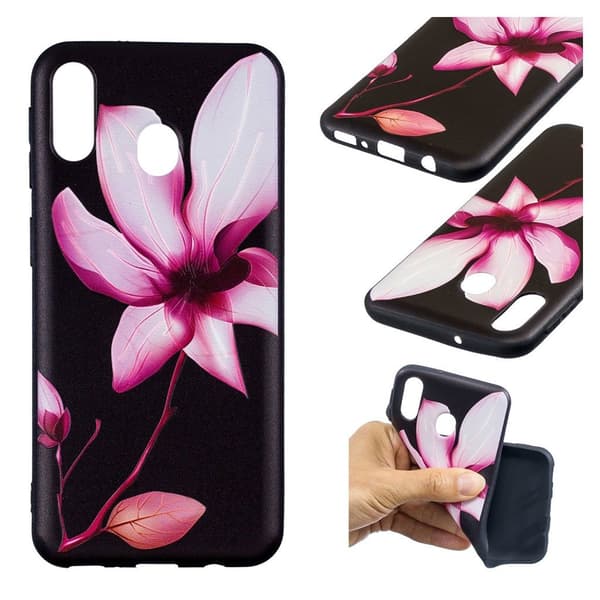 Imagine Samsung Galaxy M20 cover - Blomstermønster Pink