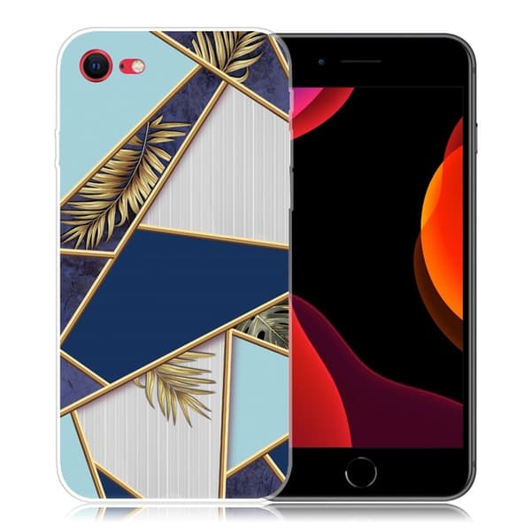 Marble design iPhone SE 2020 & iPhone 7 cover - Fragment Af Farve Og Vinranke Multicolor