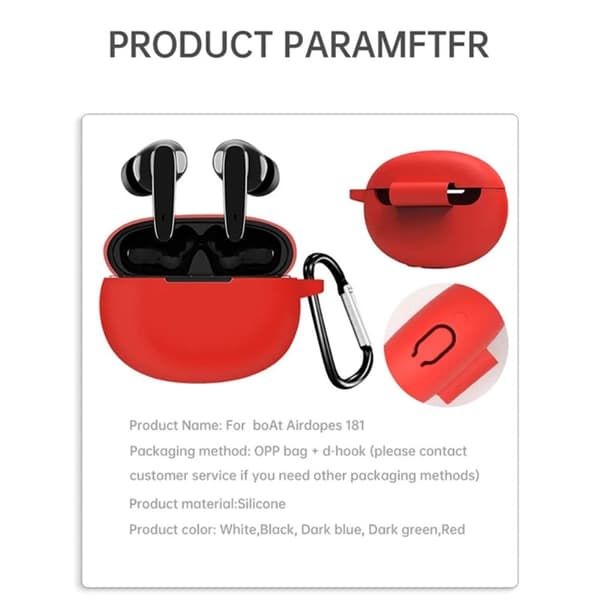 Boat Airdopes 181 silikoni tapauksessa solki - Punainen Red