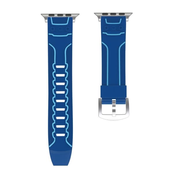 Apple Watch Series 4 44mm EKG-mönster klockarmband i silikon - Blå Blå