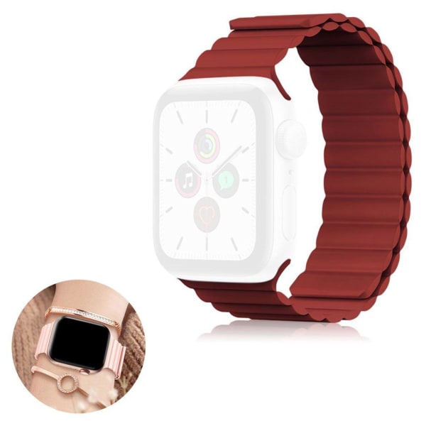 KINGXBAR Apple Watch 42mm - 44mm silicone watch strap - Red Röd