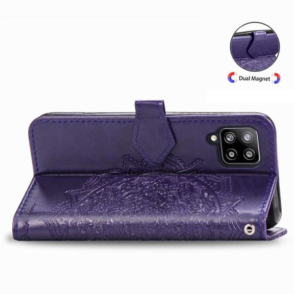 Mandala Samsung Galaxy A42 5G Flippetui - Lilla Purple