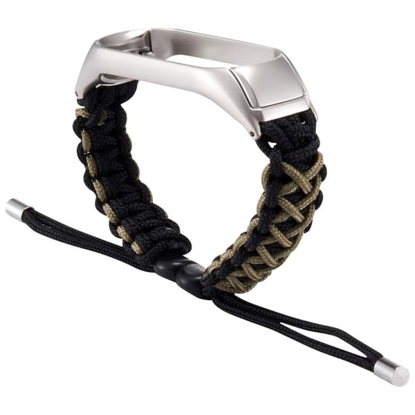 Xiaomi Mi Smart Band 4 / 3 nylon justerbart klockarmband med dragsko - Svart / Gul Svart