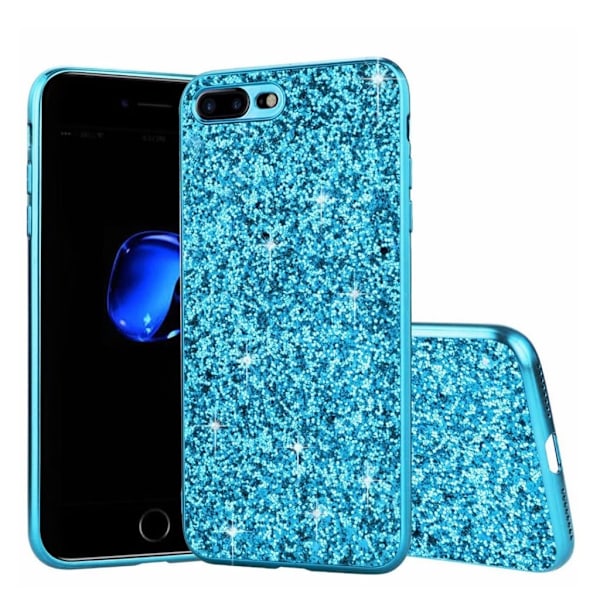 Glitter iPhone SE 2020 skal - Blå Blå