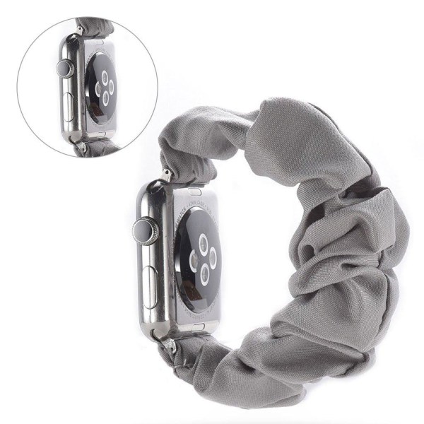Apple Watch Series 5 44mm cloth pattern watch band - Light Grey Silver grey
