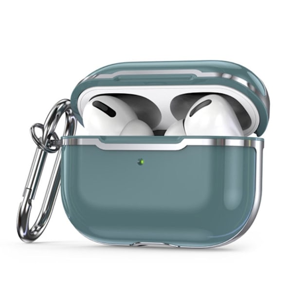 AirPods Pro 2 -galvanointikotelo koukulla - Mummonharmaa / Hopea Silver grey