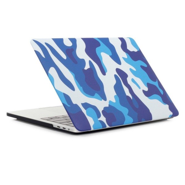 MacBook Pro 13 Touchbar Kuvallinen Kova Muovi Suoja Kuori - Camo Blue