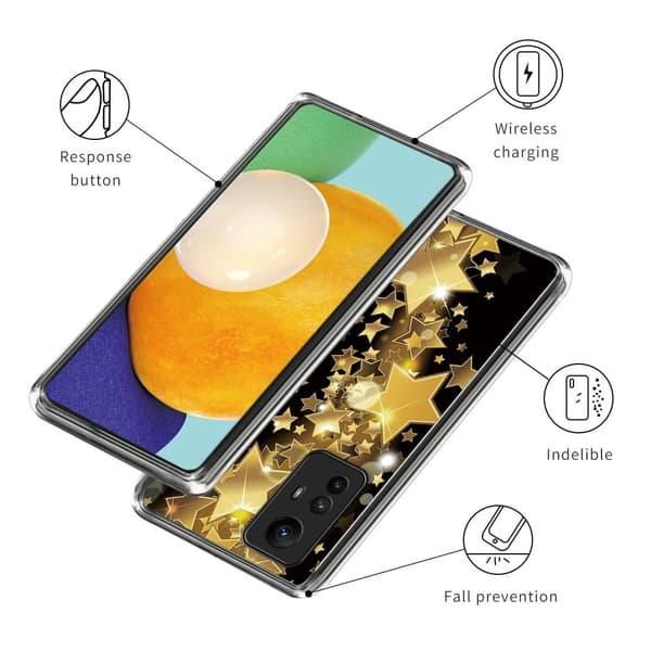 Deco Xiaomi Redmi Note 12S skal - Gyllene Stjärnor Guld