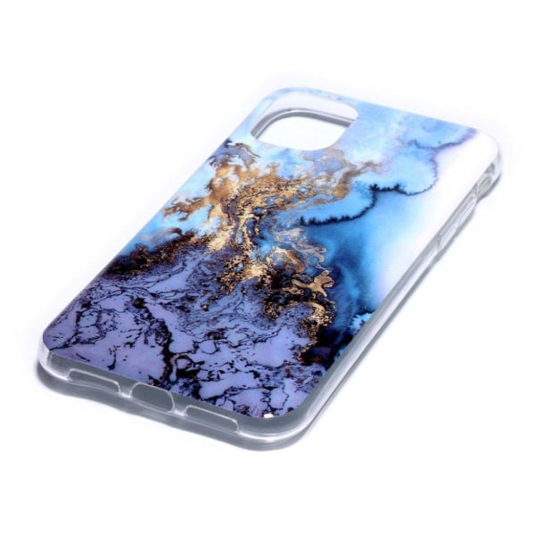 Marble iPhone 11 Pro kuoret - Sinertävä kultamarmori Multicolor