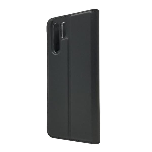 Huawei P30 Pro Støtabsorberende Skinnetui Med Deksel - Svart Black