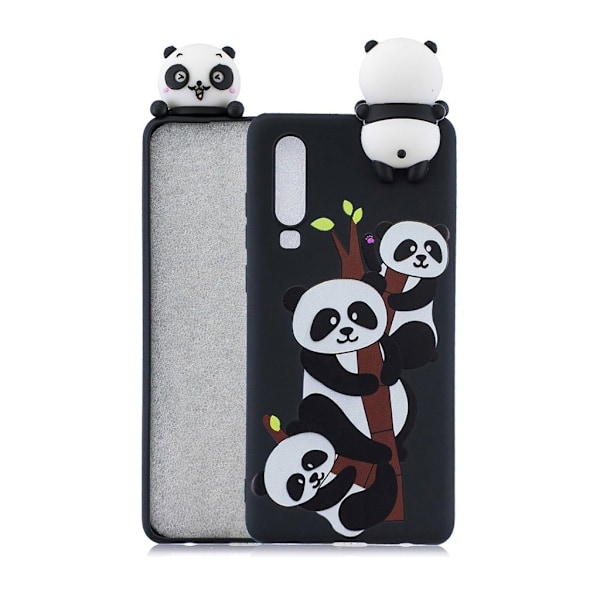 Huawei P30 3D sødt dukke mønstret etui - Søde Pandaer Multicolor