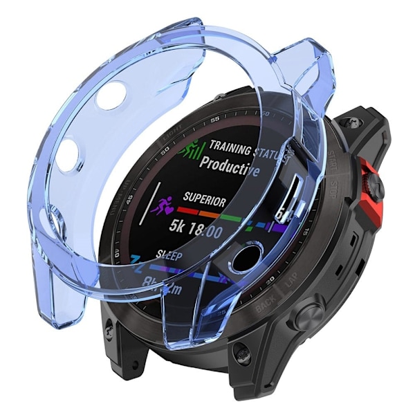 Garmin Epix Gen 2 gennemsigtigt cover - Gennemsigtig Blå Blue