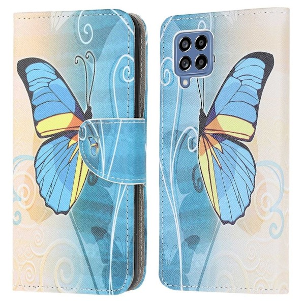 Wonderland Samsung Galaxy M53 5G flip kuoret - Perhonen Blue