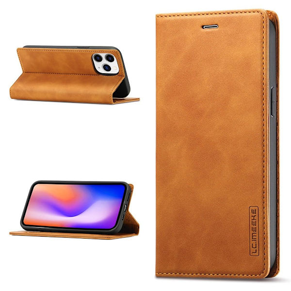 LC.Imeeke iPhone 13 Pro Flippetui - Brun Brown
