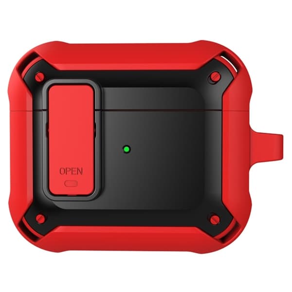 AirPods 3 snap-on cover design TPU-etui - Sort / Rød Red