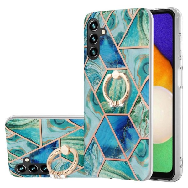 Marble Patterned Suojakuori With Ring Holder For Samsung Galaxy Green