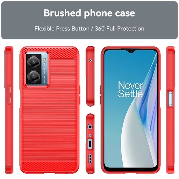 Carbon Flex Etui OnePlus Nord N20 Se - Rød Red