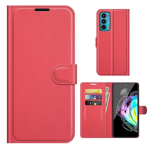 Classic Motorola Edge 20 Flippetui - Rød Red
