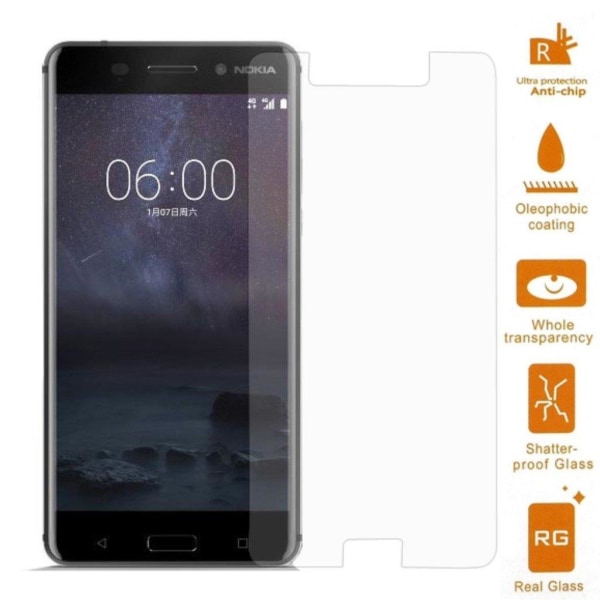 0.3mm härdat glas Nokia 6 skärmskydd Transparent