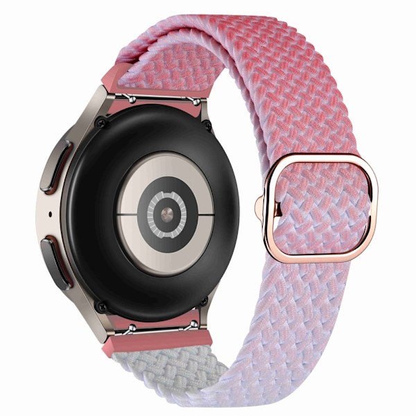 Samsung Galaxy Watch 5 / 5 Pro / 4 elastiskt klockarmband i nylon med dubbla färger - Rosa Gradient Rosa
