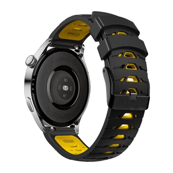 20mm Universal kaksivärinen silikoni ranneke - Musta / Punainen Black
