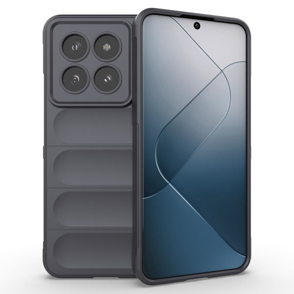Mjukt greppformat skal för Xiaomi 14 Pro - Silver/Grå Silvergrå