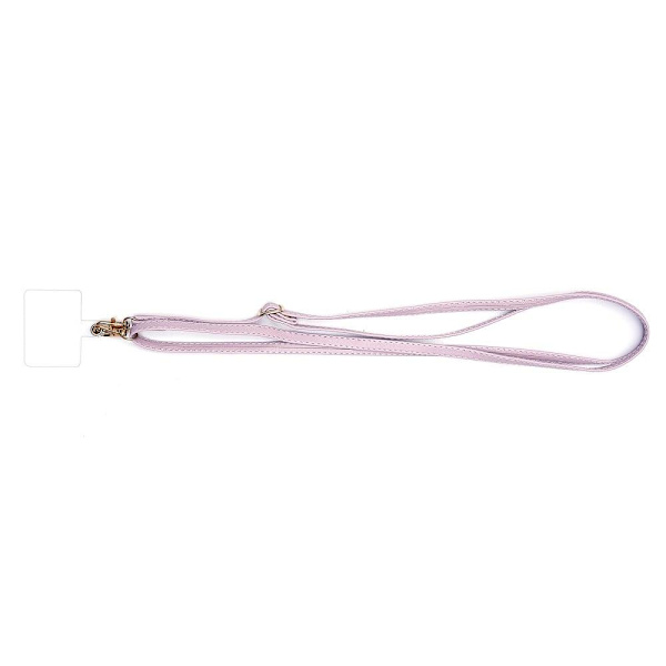 Universal crossbody-nackrem i läder med transparent dyna - Lila Lila