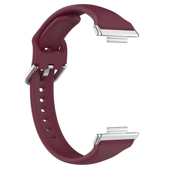 Enkelt klockarmband i silikon för Huawei Watch Fit 2 - Vinröd Röd