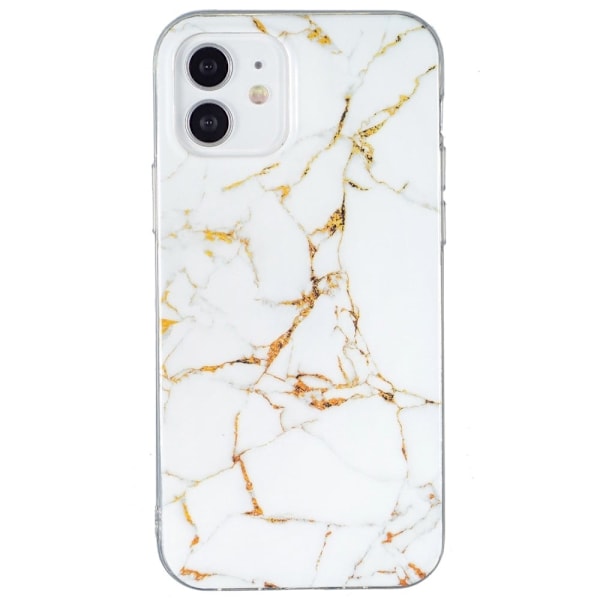 Marble iPhone 12 / 12 Pro Etui - Hvit White
