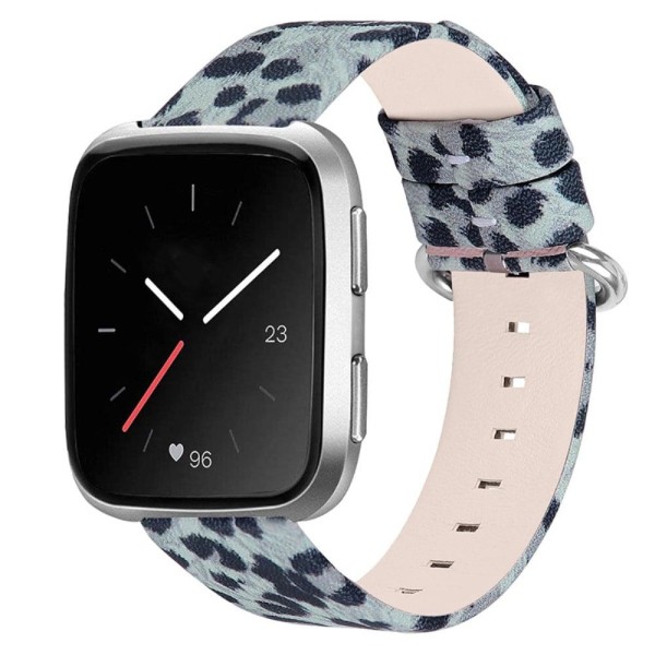 Fitbit Versa 2 / Versa Lite leopardi kuvioitu aito nahkainen ranneke - Harmaa / Musta Multicolor