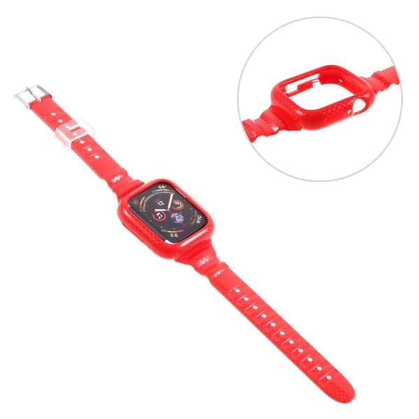 Apple Watch Series 6 / 5 40mm vävd klockarmband ram build - röd Röd