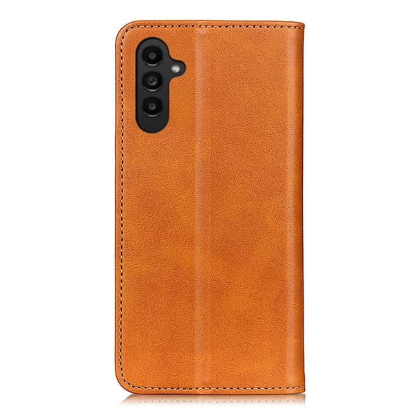 Flip Etui med Pung i Ægte Læder til Samsung Galaxy A14 - Brun Brown