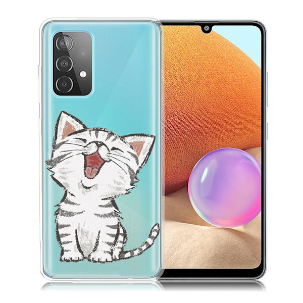 Deco Samsung Galaxy A32 Etui - Katt White