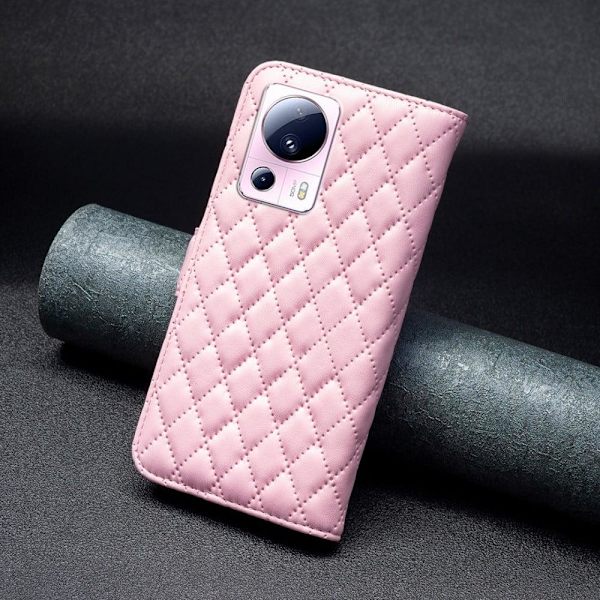 Matt Xiaomi 13 Lite / Xiaomi Civi 2 fodral med rombmönster - Rosa Rosa