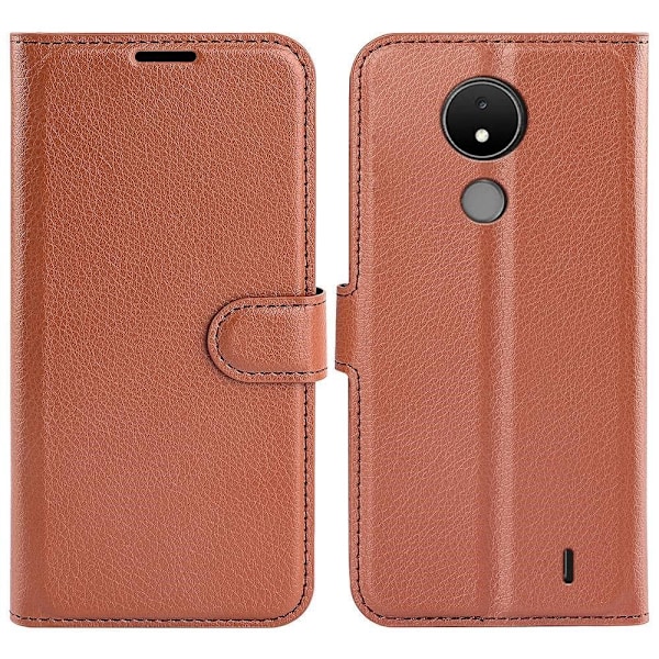 Klassisk Nokia C21 Flip Etui - Brun Brown