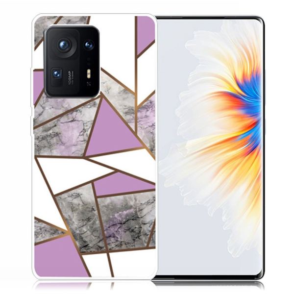 Marble Xiaomi Mix 4 Etui - Lilla / Hvid / Grå Marmor Multicolor