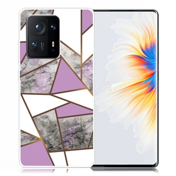 Marble Xiaomi Mix 4 Suojakotelo - Violetti / Valkoinen / Harmaa Marble Multicolor
