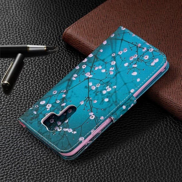 Wonderland Xiaomi Redmi 9 Flippetui - Tre med Blomster Blue