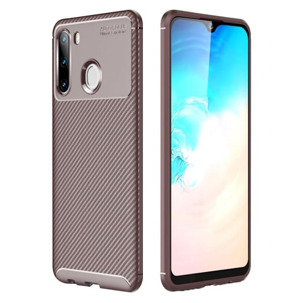 Carbon Shield Samsung Galaxy A21 kotelot - Ruskea Brown
