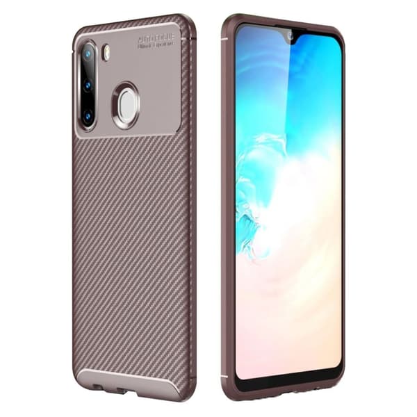 Carbon Shield Samsung Galaxy A21 skal - Brun Brun