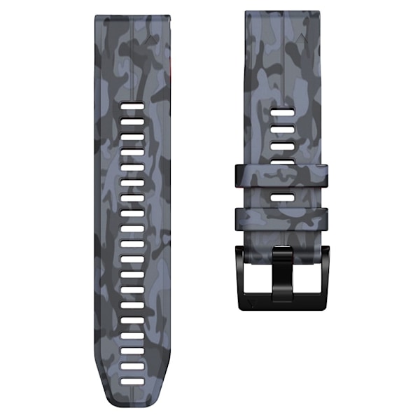 26 mm silikoneurrem med camouflagemønster til Garmin-ur - Camouflage Grå Silver grey