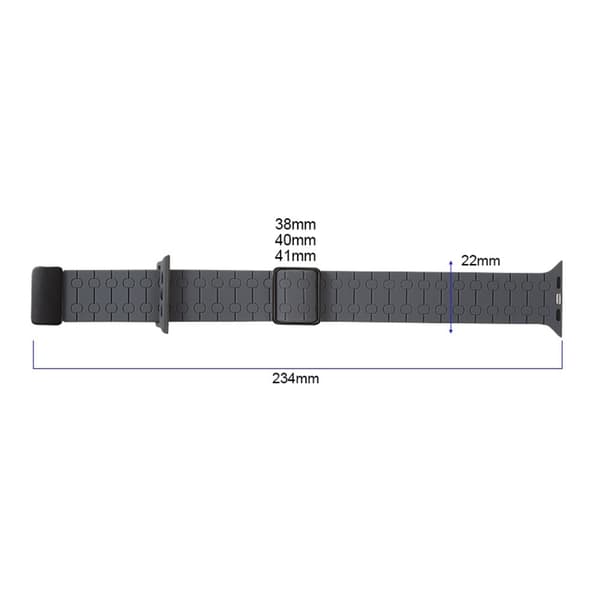 Apple Watch Series 41mm - 40mm - 38mm Liquid Silicone Watch Band - Grå Silver grey